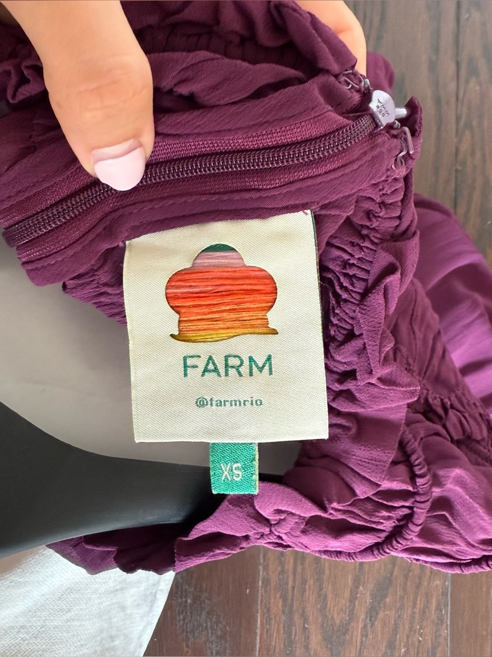 FARM Rio Purple Ruffle Peplum Blouse - Picture 14 of 16